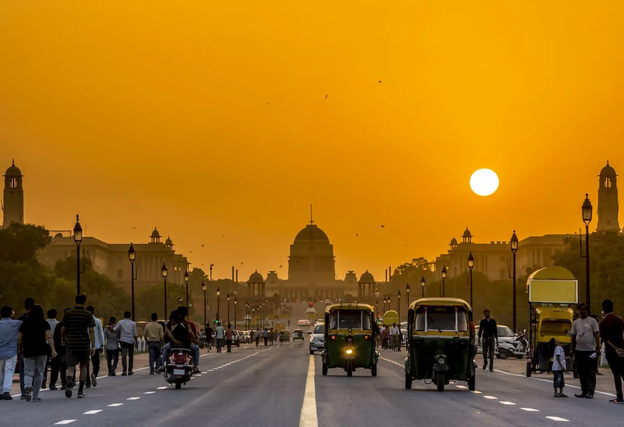 Delhi sunset