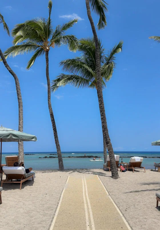 Beach view at Mauna Lani