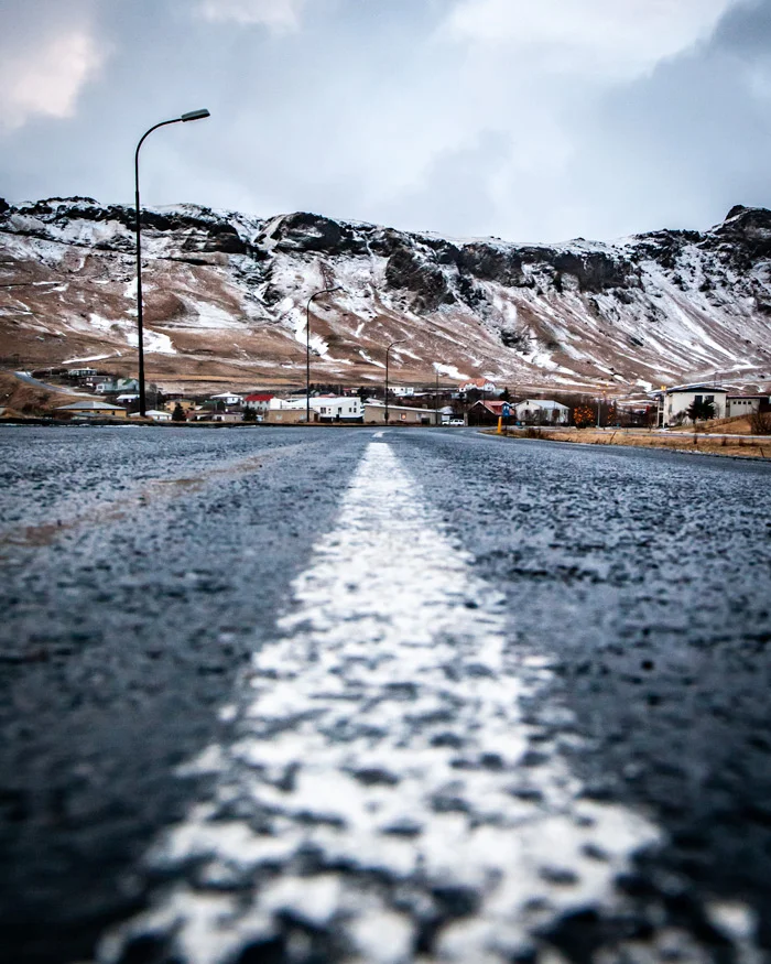 Loose gravel and road maintenance hazard