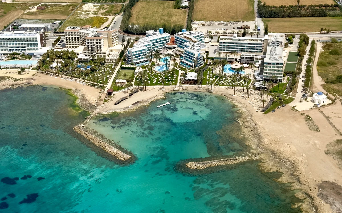Taken from my airplane seat – views of Asimina, the beach board walk, and little chapel